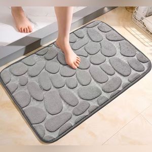 Memory Foam set of Bathmat & U-shaped Toilet mat